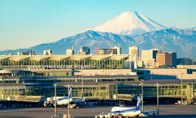 De internationale luchthaven van Tokio