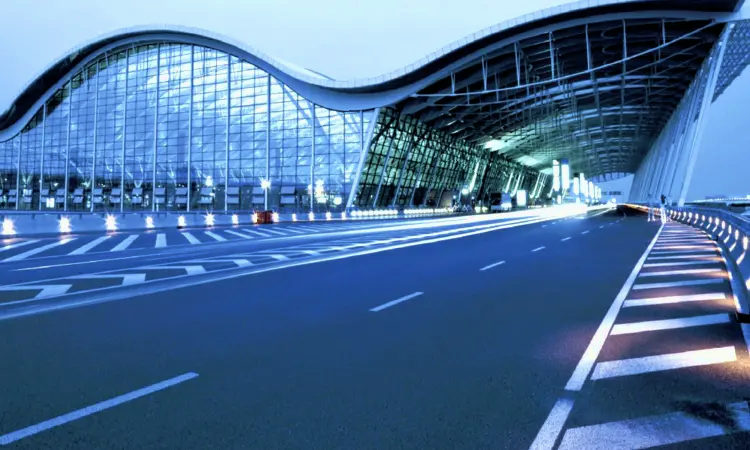 De internationale luchthaven Shanghai Pudong