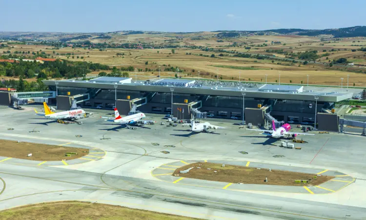 Aeroporto di Skopje "Alessandro Magno".