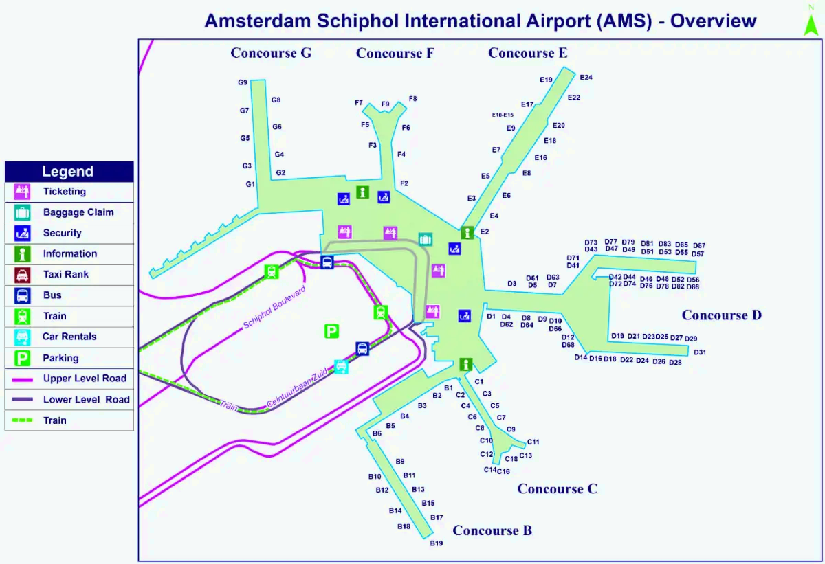 Amsterdam lufthavn Schiphol
