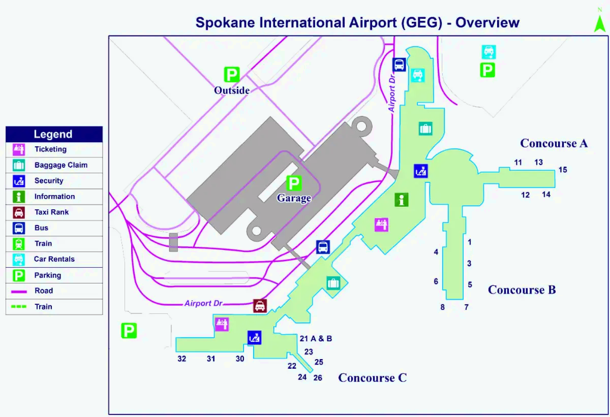 Internationaler Flughafen Spokane