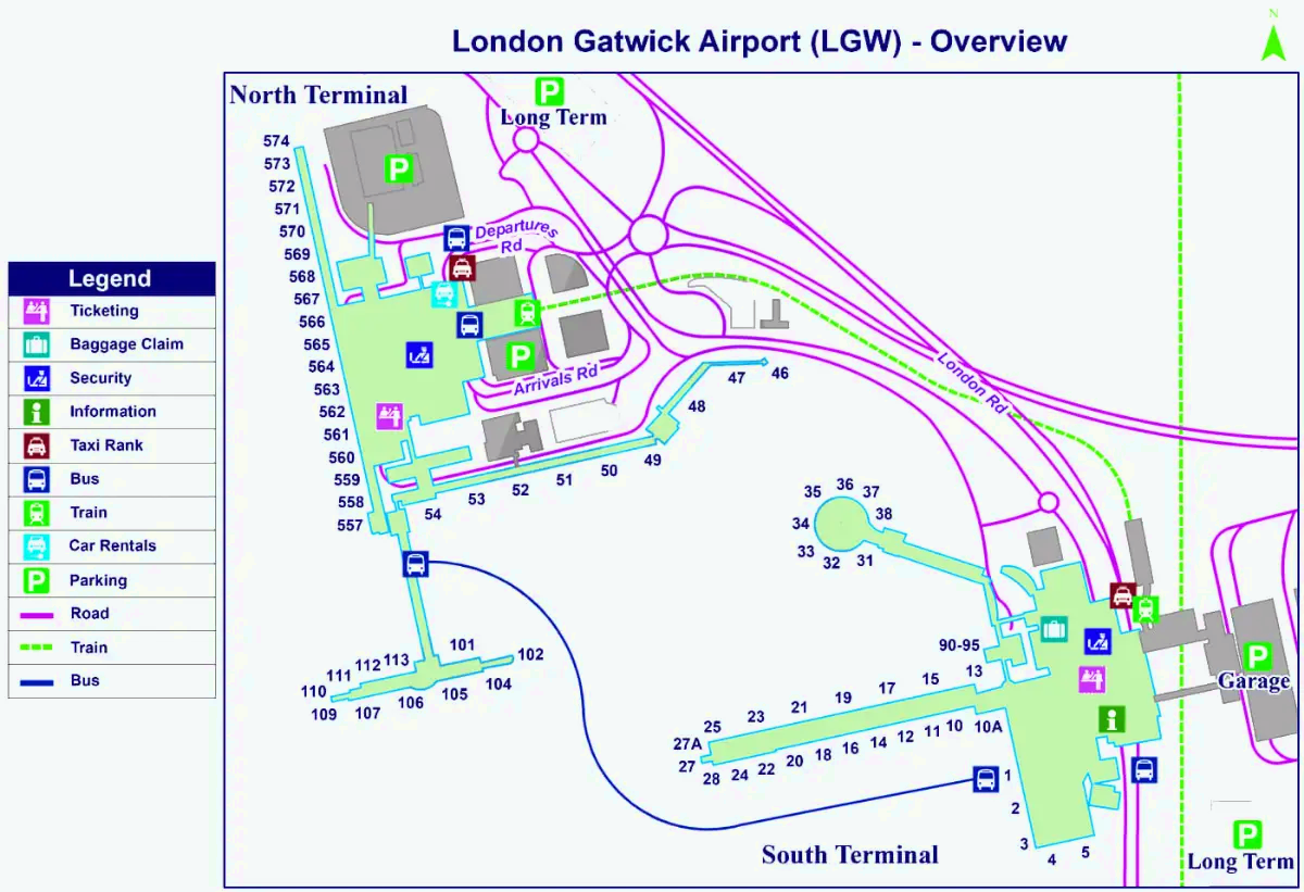 London Gatwick lufthavn