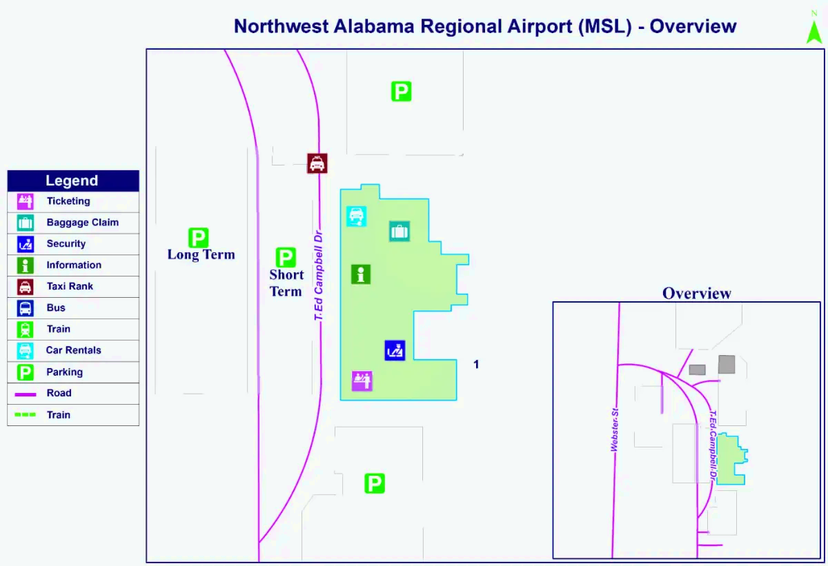 Northwest Alabama regionale flyplass