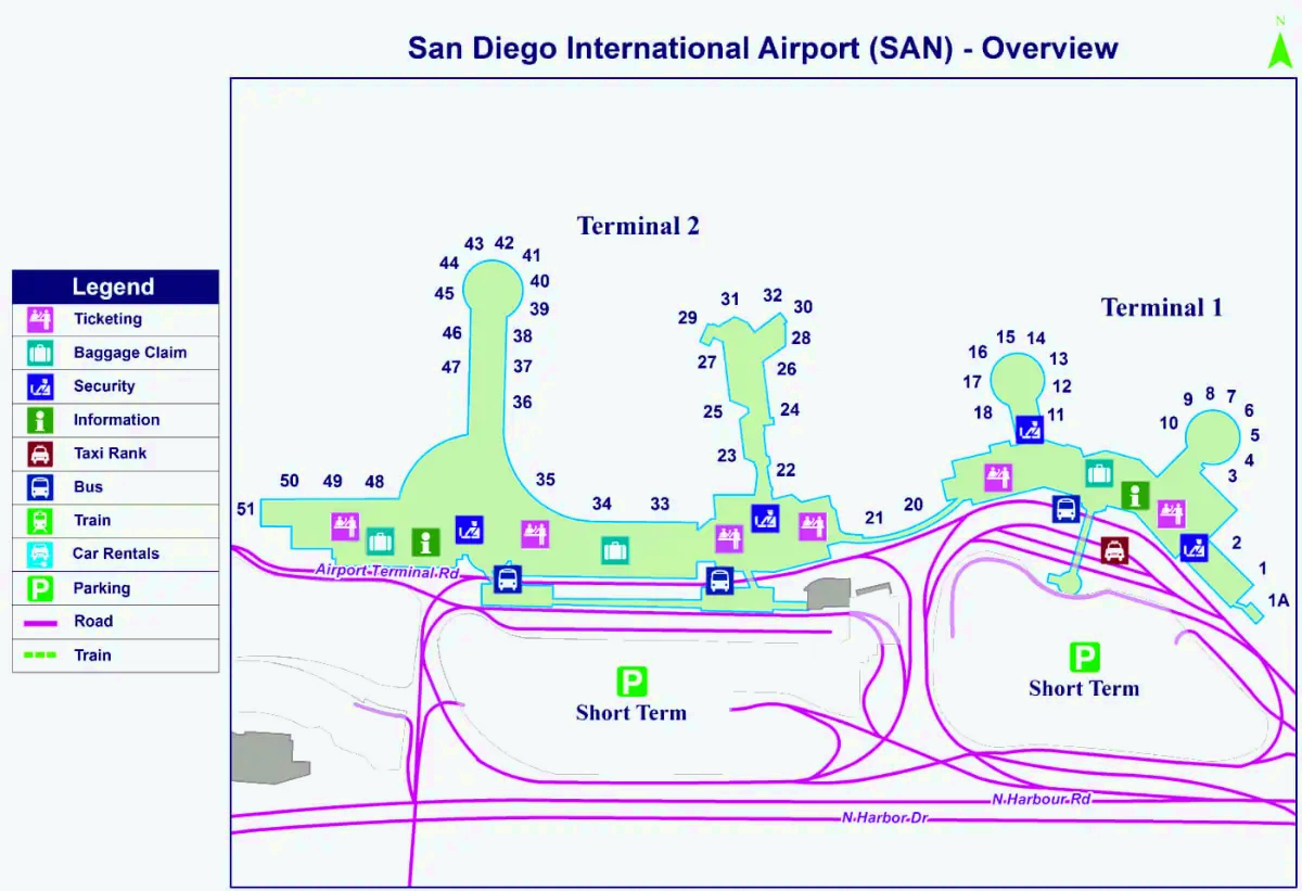 De internationale luchthaven van San Diego