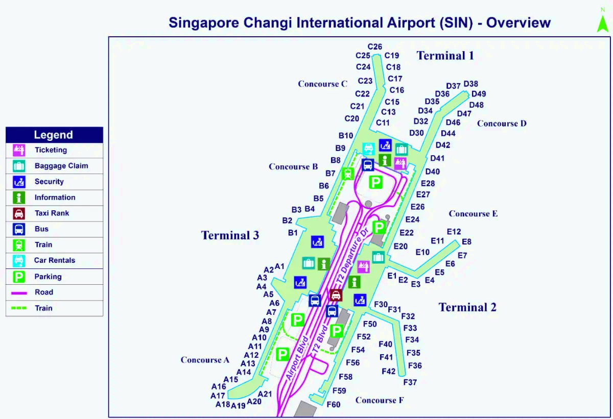 Singapore Changi flyplass